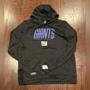 NFL Team Apparel NEW YORK Giants Mens Black Performance Hooded Sweatshirt XL NWT